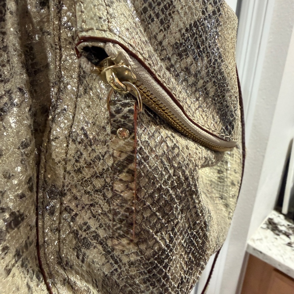 Kate Spade Metallic Two Tone Python Embossed Leat… - image 8
